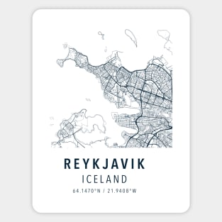 reykjavik simple map Magnet